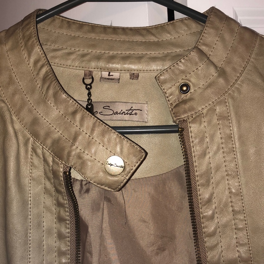 Perfect Condition Beige Leather Jacket - image 2